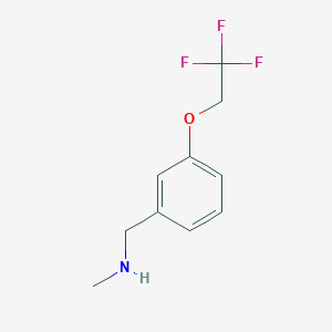 molecular formula C10H12F3NO B3081058 Methyl[3-(2,2,2-trifluoroethoxy)benzyl]amine CAS No. 1095092-55-9
