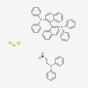 molecular formula C58H48Cl2NP3Ru B3081192 Dichloro[(R)-bis(diphenylphosphino)-1,1-binaphthyl][2-(diphenylphosphino)ethylamine]ruthenium(II) CAS No. 1097731-98-0