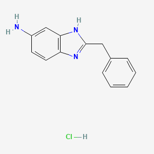 molecular formula C14H14ClN3 B3081405 2-Benzyl-1H-benzoimidazol-5-ylamine hydrochloride CAS No. 110178-73-9