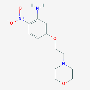 molecular formula C12H17N3O4 B3081492 5-[2-(morpholin-4-yl)ethoxy]-2-nitroaniline CAS No. 1104467-53-9