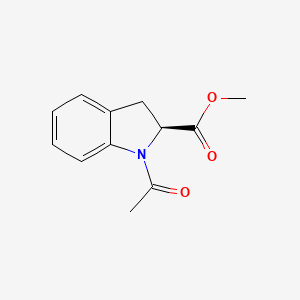 B3081637 1H-Indole-2-carboxylic acid, 1-acetyl-2,3-dihydro-, methyl ester, (2S)- CAS No. 110592-39-7