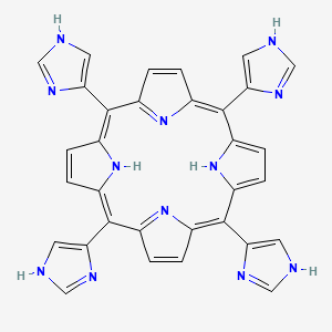 molecular formula C32H22N12 B3081679 5,10,15,20-Tetra(1H-imidazol-4-yl)porphyrin CAS No. 110766-05-7