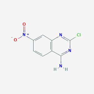 molecular formula C8H5ClN4O2 B3081687 2-Chloro-7-nitroquinazolin-4-amine CAS No. 1107694-81-4