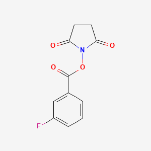 molecular formula C11H8FNO4 B3081730 2,5-DIOXOPYRROLIDIN-1-YL 3-FLUOROBENZOATE CAS No. 110920-19-9