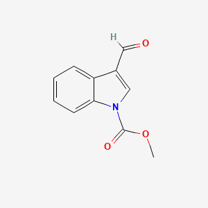 molecular formula C11H9NO3 B3081802 methyl 3-formyl-1H-indole-1-carboxylate CAS No. 111168-43-5