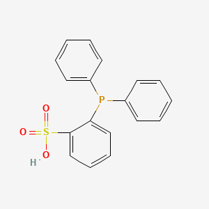 molecular formula C18H15O3PS B3081975 2-(Diphenylphosphino)benzenesulfonic acid CAS No. 111864-25-6