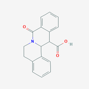 molecular formula C18H15NO3 B3082178 8-oxo-5,8,13,13a-tetrahydro-6H-isoquino[3,2-a]isoquinoline-13-carboxylic acid CAS No. 1119452-84-4