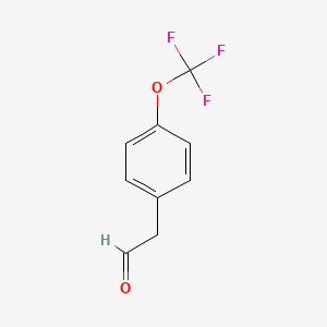 molecular formula C9H7F3O2 B3082242 2-(4-(Trifluoromethoxy)phenyl)acetaldehyde CAS No. 111991-22-1