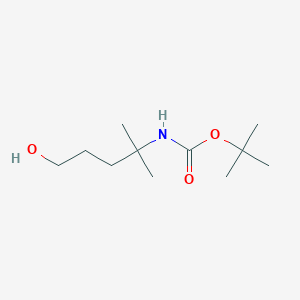 molecular formula C11H23NO3 B3082385 tert-Butyl (5-hydroxy-2-methylpentan-2-yl)carbamate CAS No. 1123693-87-7