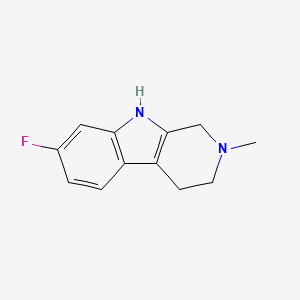molecular formula C12H13FN2 B3082727 7-fluoro-2-methyl-2,3,4,9-tetrahydro-1H-beta-carboline CAS No. 1134334-47-6