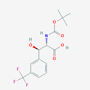 molecular formula C15H18F3NO5 B3082798 Boc-D-threo-3-(3-trifluoromethylphenyl)serine CAS No. 1134411-38-3