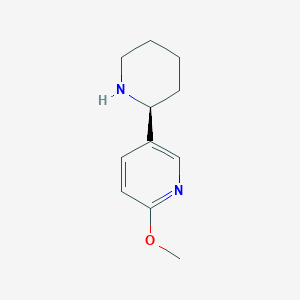 molecular formula C11H16N2O B3082824 5-((2S)(2-Piperidyl))-2-methoxypyridine CAS No. 1134621-21-8
