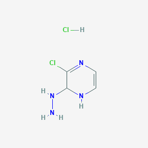 molecular formula C4H8Cl2N4 B3082917 3-chloro-2-hydrazinyl-1,2-dihydropyrazine hydrochloride CAS No. 1134988-44-5