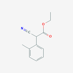 molecular formula C12H13NO2 B3083107 Ethyl 2-cyano-2-(o-tolyl)acetate CAS No. 1136-24-9