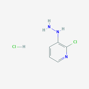 molecular formula C5H7Cl2N3 B3083211 1-(2-chloropyridin-3-yl)hydrazine hydrochloride CAS No. 1138039-65-2