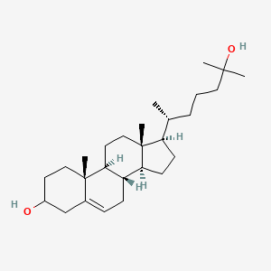 molecular formula C27H46O2 B3083355 (8S,9S,10R,13R,14S,17R)-17-((R)-6-Hydroxy-6-methylheptan-2-yl)-10,13-dimethyl-2,3,4,7,8,9,10,11,12,13,14,15,16,17-tetradecahydro-1H-cyclopenta[a]phenanthren-3-ol CAS No. 114181-63-4