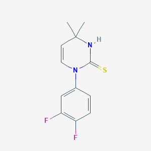 molecular formula C12H12F2N2S B3083399 1-(3,4-Difluorophenyl)-4,4-dimethyl-1,4-dihydropyrimidine-2-thiol CAS No. 1142198-81-9