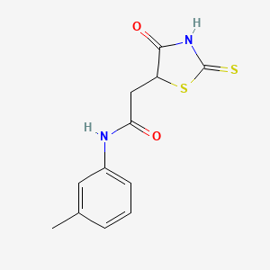 molecular formula C12H12N2O2S2 B3083554 2-(2-mercapto-4-oxo-4,5-dihydro-1,3-thiazol-5-yl)-N-(3-methylphenyl)acetamide CAS No. 1142200-46-1