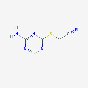 molecular formula C5H5N5S B3083596 [(4-Amino-1,3,5-triazin-2-yl)thio]acetonitrile CAS No. 1142201-16-8