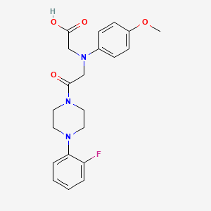 molecular formula C21H24FN3O4 B3083798 [{2-[4-(2-Fluorophenyl)piperazin-1-yl]-2-oxoethyl}(4-methoxyphenyl)amino]acetic acid CAS No. 1142205-37-5