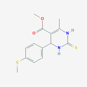 molecular formula C14H16N2O2S2 B308438 METHYL 6-METHYL-4-[4-(METHYLSULFANYL)PHENYL]-2-SULFANYLIDENE-1,2,3,4-TETRAHYDROPYRIMIDINE-5-CARBOXYLATE 