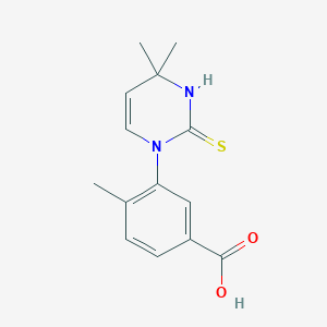 molecular formula C14H16N2O2S B3084567 3-(2-mercapto-4,4-dimethylpyrimidin-1(4H)-yl)-4-methylbenzoic acid CAS No. 1142213-23-7
