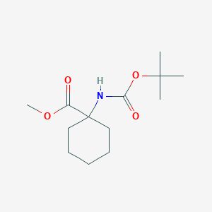 molecular formula C13H23NO4 B3084853 Methyl 1-([(tert-butoxy)carbonyl]amino)cyclohexane-1-carboxylate CAS No. 1144505-90-7