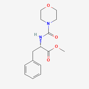 molecular formula C15H20N2O4 B3084878 (S)-methyl 2-(morpholine-4-carboxamido)-3-phenylpropanoate CAS No. 114473-20-0