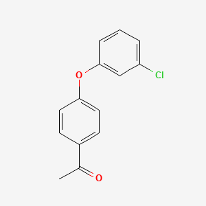 molecular formula C14H11ClO2 B3084882 1-[4-(3-Chlorophenoxy)phenyl]ethanone CAS No. 1145-57-9