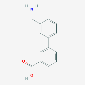 molecular formula C14H13NO2 B3084903 3-[3-(Aminomethyl)phenyl]benzoic acid CAS No. 1145680-57-4