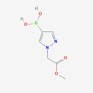 molecular formula C6H9BN2O4 B3084940 (1-(2-Methoxy-2-oxoethyl)-1H-pyrazol-4-yl)boronic acid CAS No. 1146614-50-7