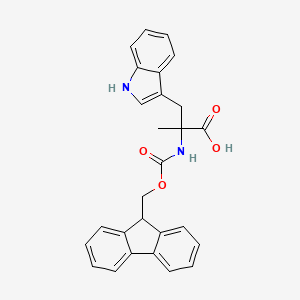 molecular formula C27H24N2O4 B3085016 Fmoc-alpha-methyl-DL-tryptophan CAS No. 114779-80-5
