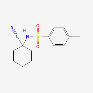 molecular formula C14H18N2O2S B3085032 N-(1-cyanocyclohexyl)-4-methylbenzene-1-sulfonamide CAS No. 1148027-05-7