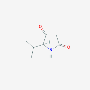 molecular formula C7H11NO2 B3085077 5-Isopropylpyrrolidine-2,4-dione CAS No. 115084-80-5