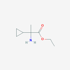 molecular formula C8H15NO2 B3085251 Ethyl 2-amino-2-cyclopropylpropanoate CAS No. 1152864-32-8