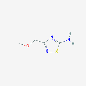 molecular formula C4H7N3OS B3085356 3-(Methoxymethyl)-1,2,4-thiadiazol-5-amine CAS No. 115443-55-5