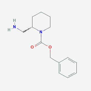 molecular formula C14H20N2O2 B3085367 benzyl (2S)-2-(aminomethyl)piperidine-1-carboxylate CAS No. 1154871-02-9