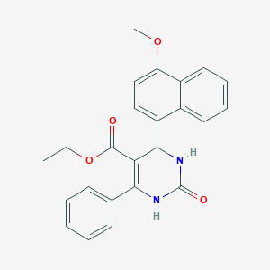 molecular formula C24H22N2O4 B308545 ethyl 4-(4-methoxynaphthalen-1-yl)-2-oxo-6-phenyl-1,2,3,4-tetrahydropyrimidine-5-carboxylate 