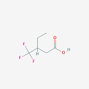 molecular formula C6H9F3O2 B3085489 3-(Trifluoromethyl)pentanoic acid CAS No. 115619-30-2