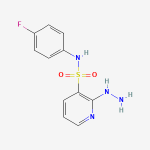 molecular formula C11H11FN4O2S B3085498 N-(4-fluorophenyl)-2-hydrazinylpyridine-3-sulfonamide CAS No. 1156384-82-5