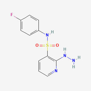 N-(4-fluorophenyl)-2-hydrazinopyridine-3-sulfonamide