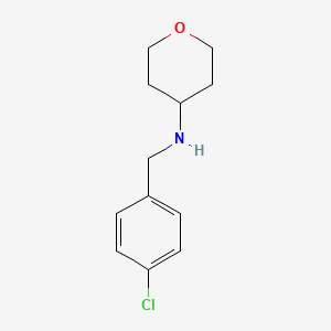 N-[(4-chlorophenyl)methyl]oxan-4-amine