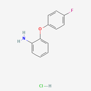 molecular formula C12H11ClFNO B3085654 [2-(4-Fluorophenoxy)phenyl]amine hydrochloride CAS No. 1158235-72-3