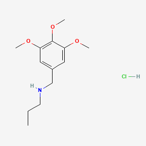 molecular formula C13H22ClNO3 B3085676 Propyl[(3,4,5-trimethoxyphenyl)methyl]amine hydrochloride CAS No. 1158256-01-9