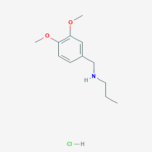 molecular formula C12H20ClNO2 B3085835 [(3,4-Dimethoxyphenyl)methyl](propyl)amine hydrochloride CAS No. 1158327-81-1
