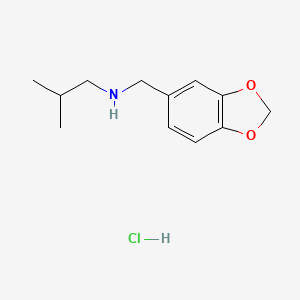 molecular formula C12H18ClNO2 B3085910 [(2H-1,3-benzodioxol-5-yl)methyl](2-methylpropyl)amine hydrochloride CAS No. 1158376-65-8
