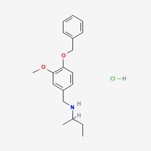 {[4-(Benzyloxy)-3-methoxyphenyl]methyl}(butan-2-yl)amine hydrochloride