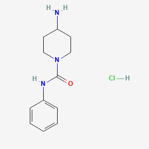 molecular formula C12H18ClN3O B3085946 4-amino-N-phenylpiperidine-1-carboxamide hydrochloride CAS No. 1158404-10-4