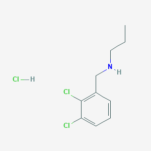 molecular formula C10H14Cl3N B3085984 [(2,3-Dichlorophenyl)methyl](propyl)amine hydrochloride CAS No. 1158412-49-7