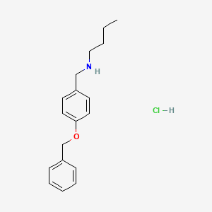 {[4-(Benzyloxy)phenyl]methyl}(butyl)amine hydrochloride